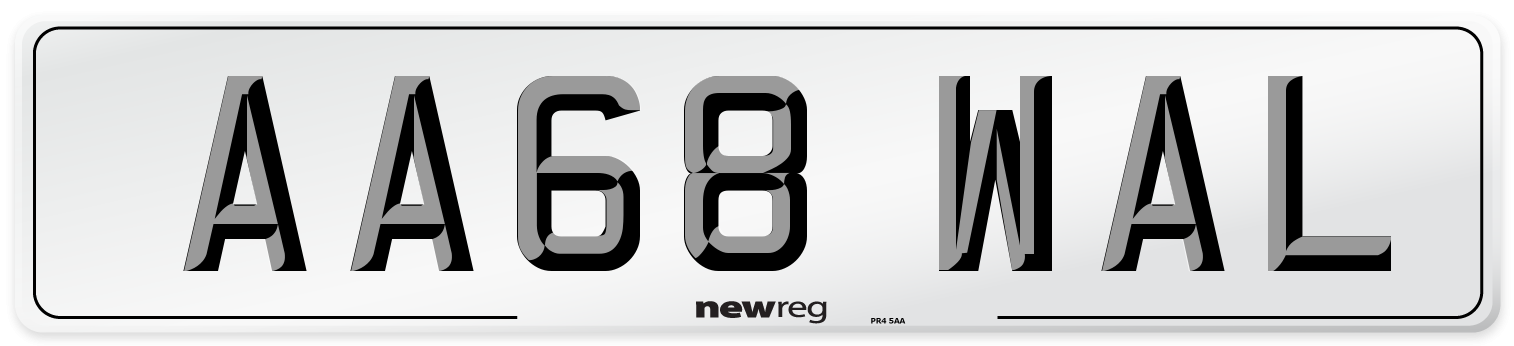 AA68 WAL Number Plate from New Reg